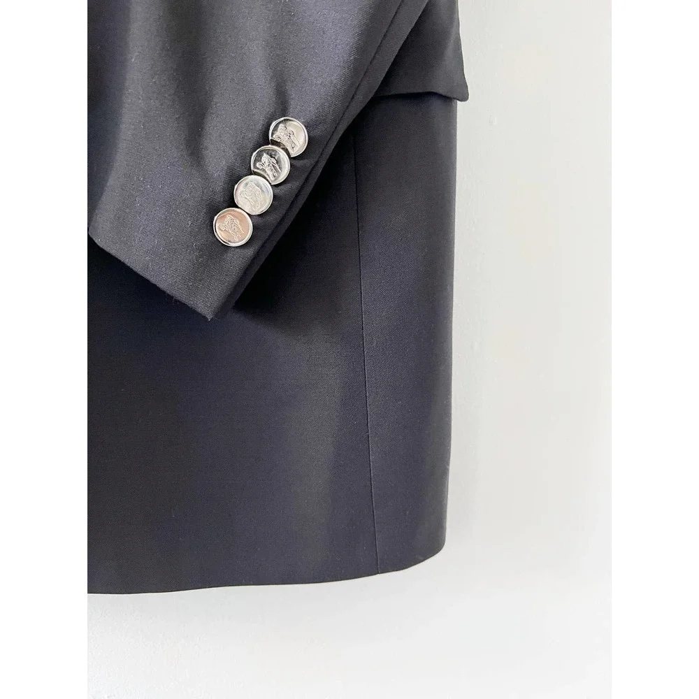 Vintage Burberrys wool‎ blazer sport jacket navy blue unisex mens womens 80s 90s